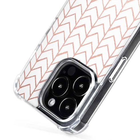 Rose Gold Herringbone iPhone 16 Pro MagSafe Case